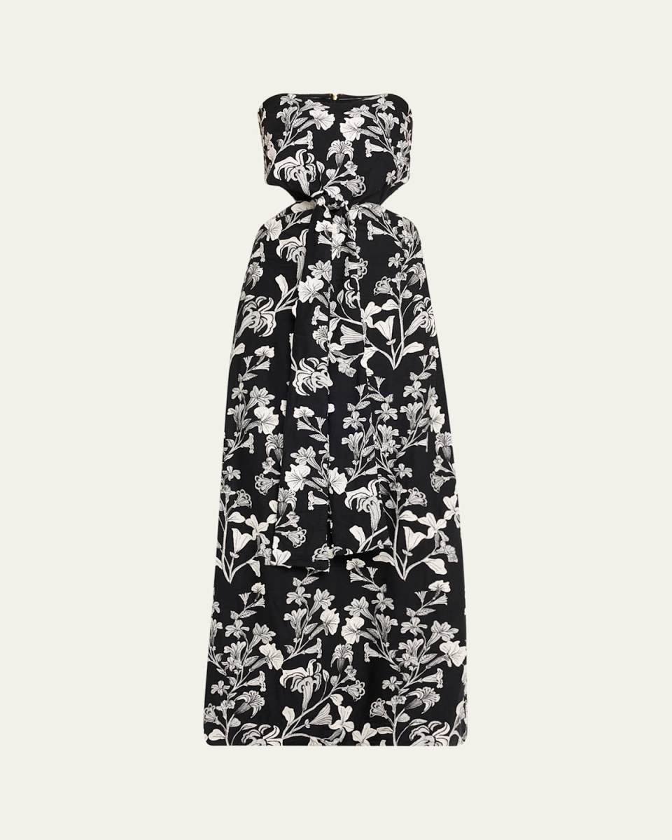 Malaquita Strapless Cutout Maxi Dress